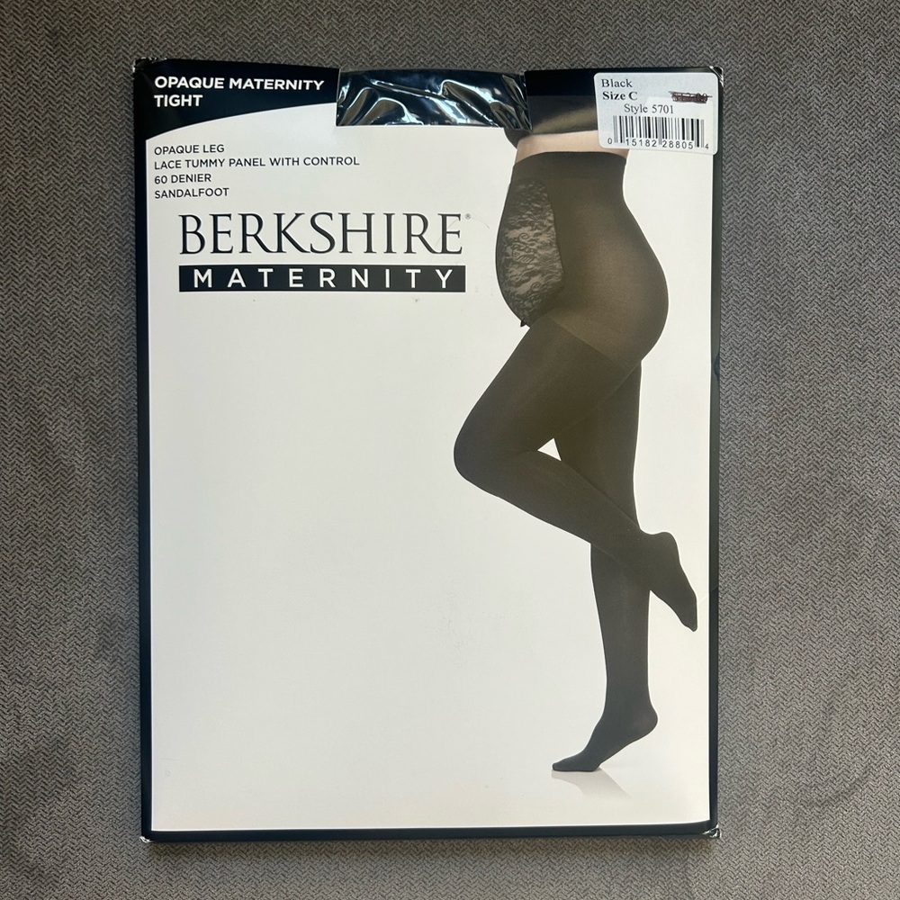 NWT Berkshire Maternity Opaque Black Tights